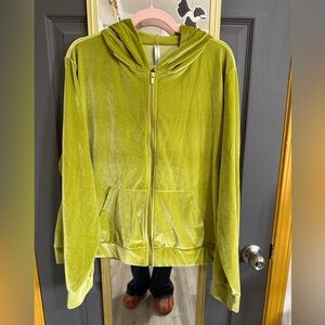 Fabletics Matcha Green Velour Hoodie